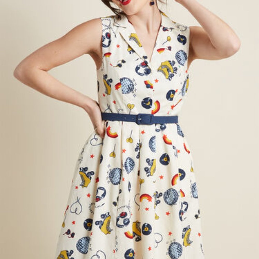 Modcloth It's an Inspired Taste Cotton Shirt Dress